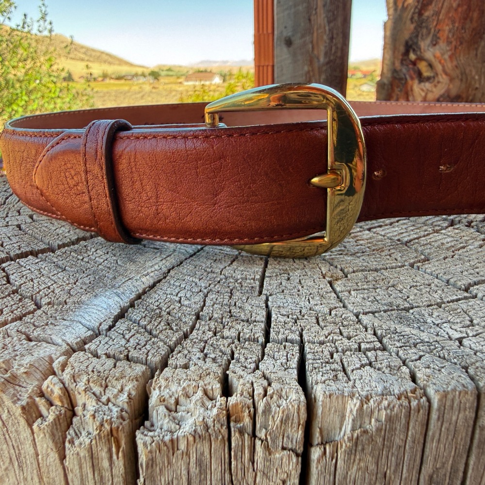 Vintage 1990s Tony Lama Made in USA Western Leather Belt